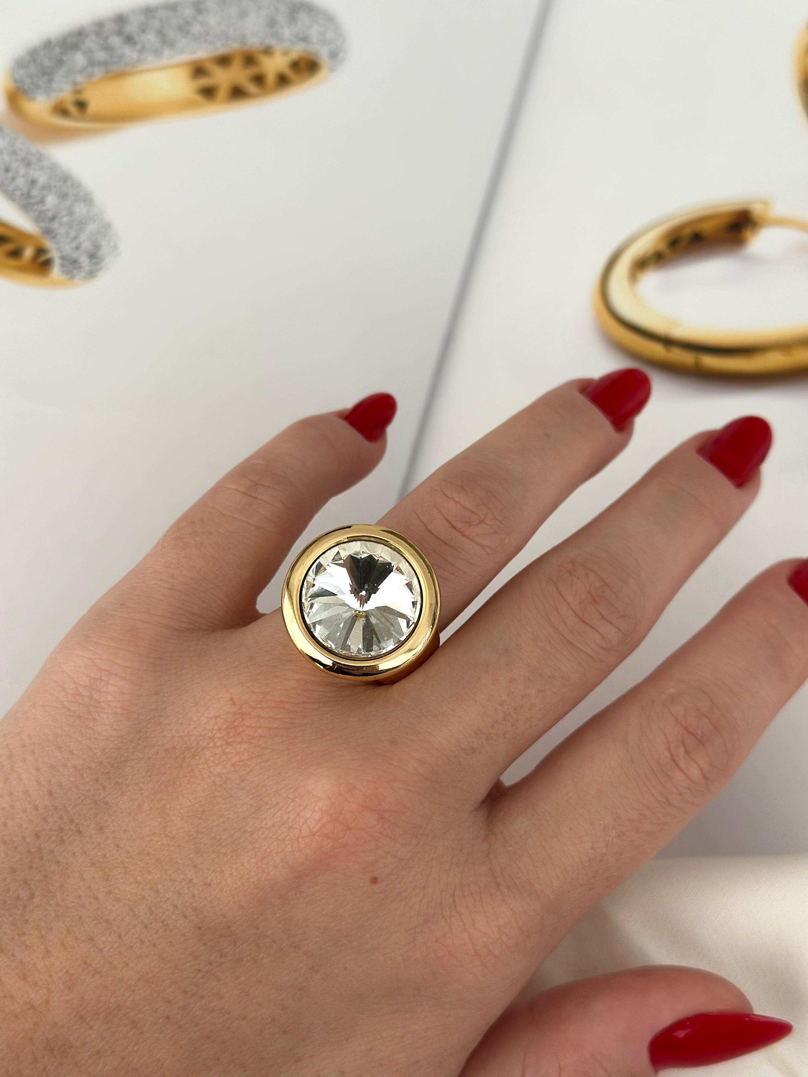 Anel Semijoia Ouro 18K Ponto de Luz Max