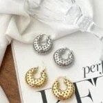 Argola Folheada Click Detalhes Star