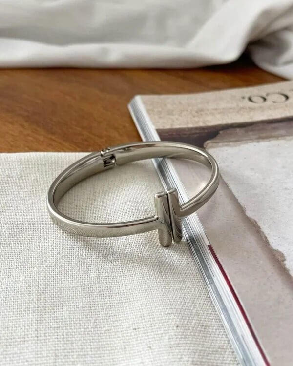 Bracelete Semijoia Tiffany Ródio Branco