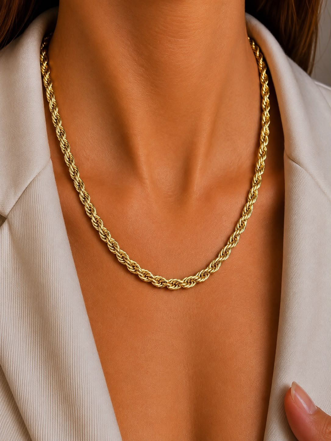 Choker Cordão Baiano Folheado a Ouro18K 3mm