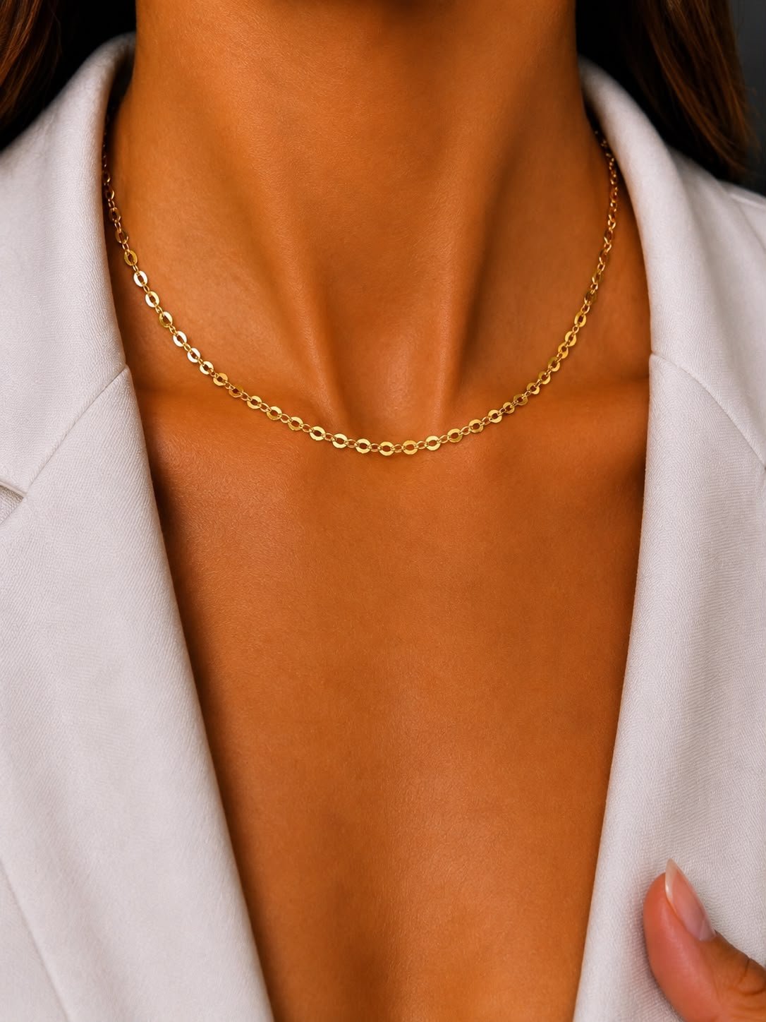 Choker Folheado a Ouro 18K Bolinhas Detalhadas
