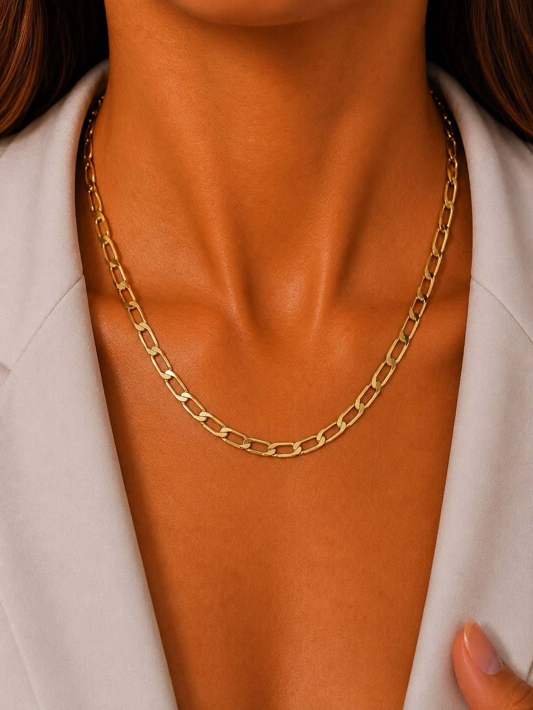 Choker Folheado a Ouro18k Elos Chapados
