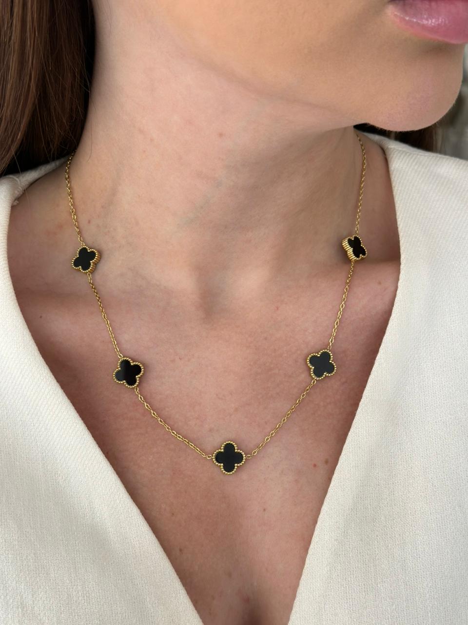 Colar Aço Inoxidável Inspiração Virginia Preto